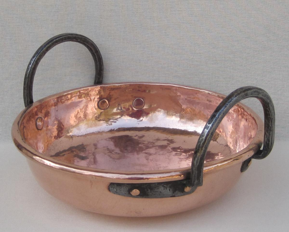 Jam Bowl, Copper, Crowned R. Eighteenth Century-photo-3