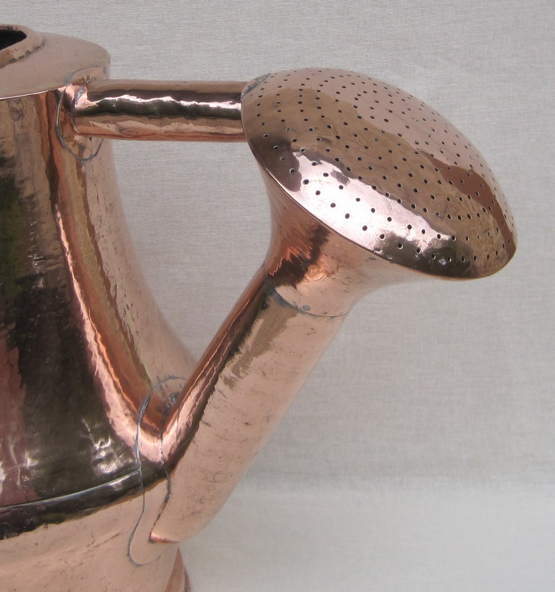 Copper Watering Can. Height 38 Cm. Eighteenth Century-photo-4