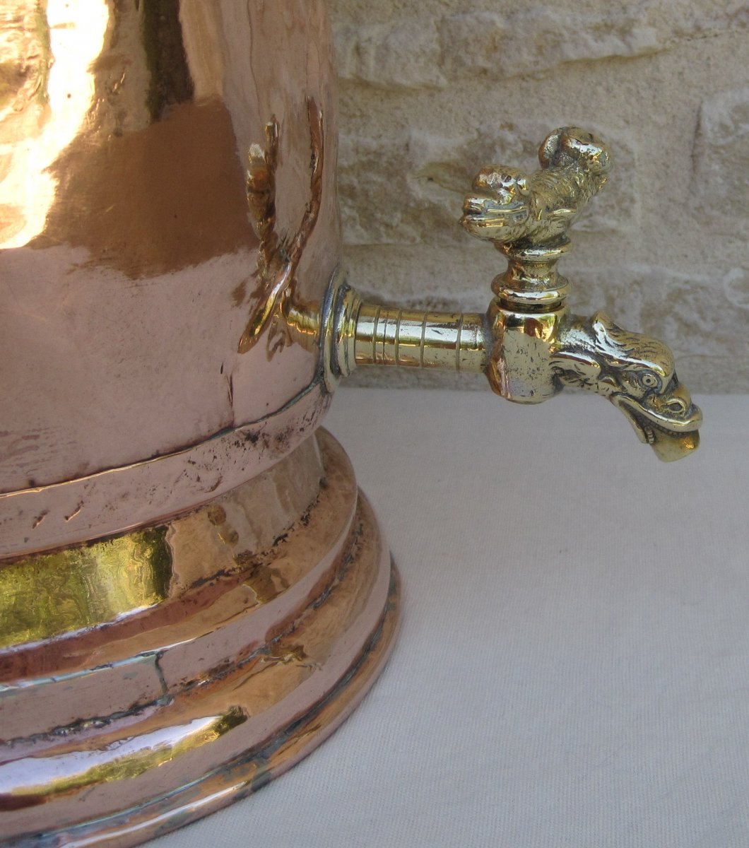 Fontaine de table, en cuivre. XVIIIe s.-photo-5