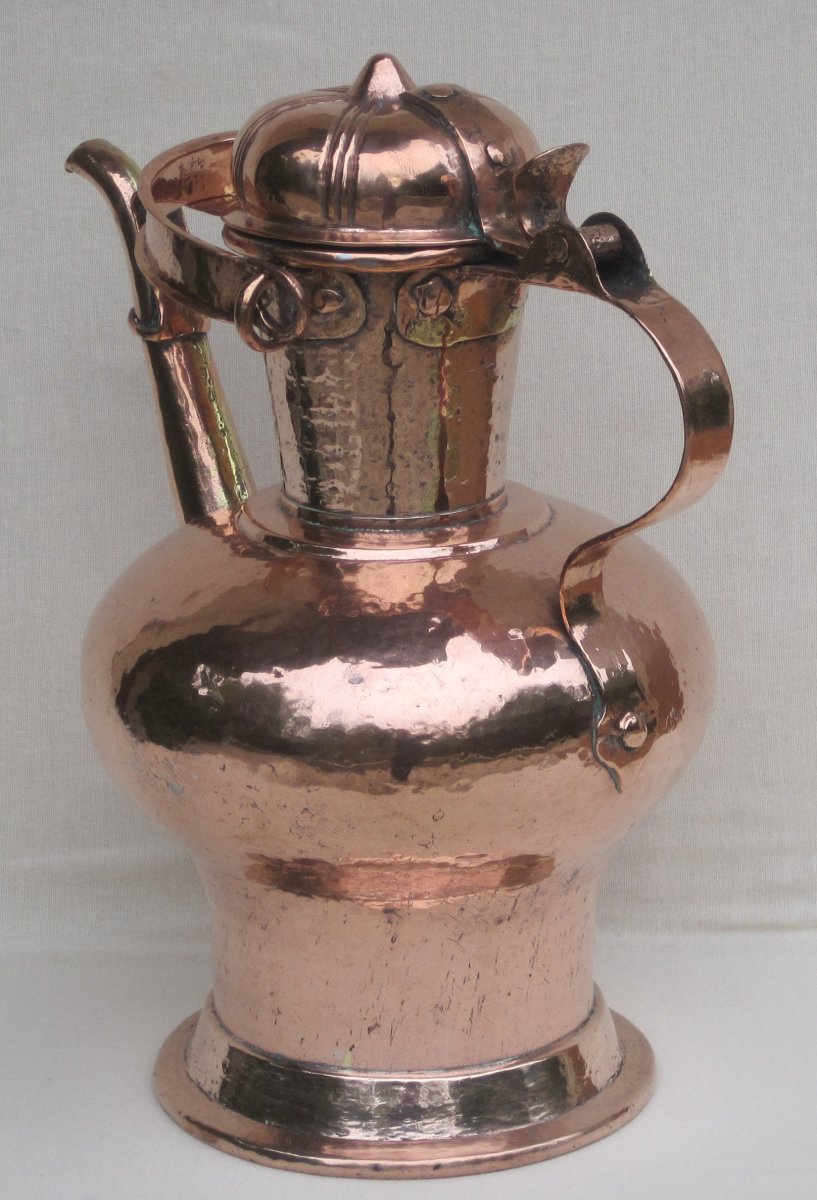 Wine Jug, Copper. Rhône Valley. 17th-18th Century.-photo-3