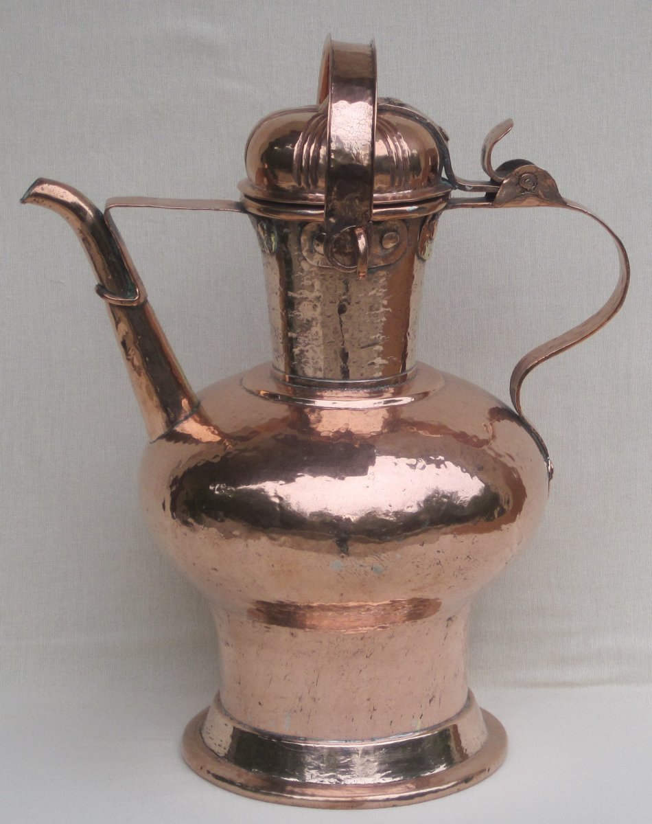 Wine Jug, Copper. Rhône Valley. 17th-18th Century.-photo-1