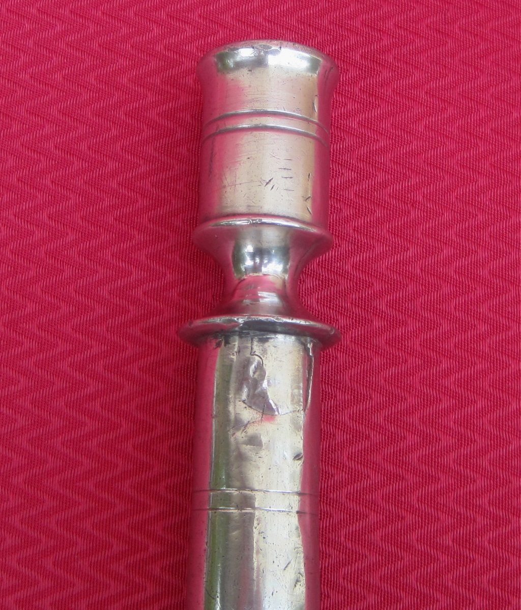 Large Torch In Pewter. First Half Of The 19th Century-photo-3