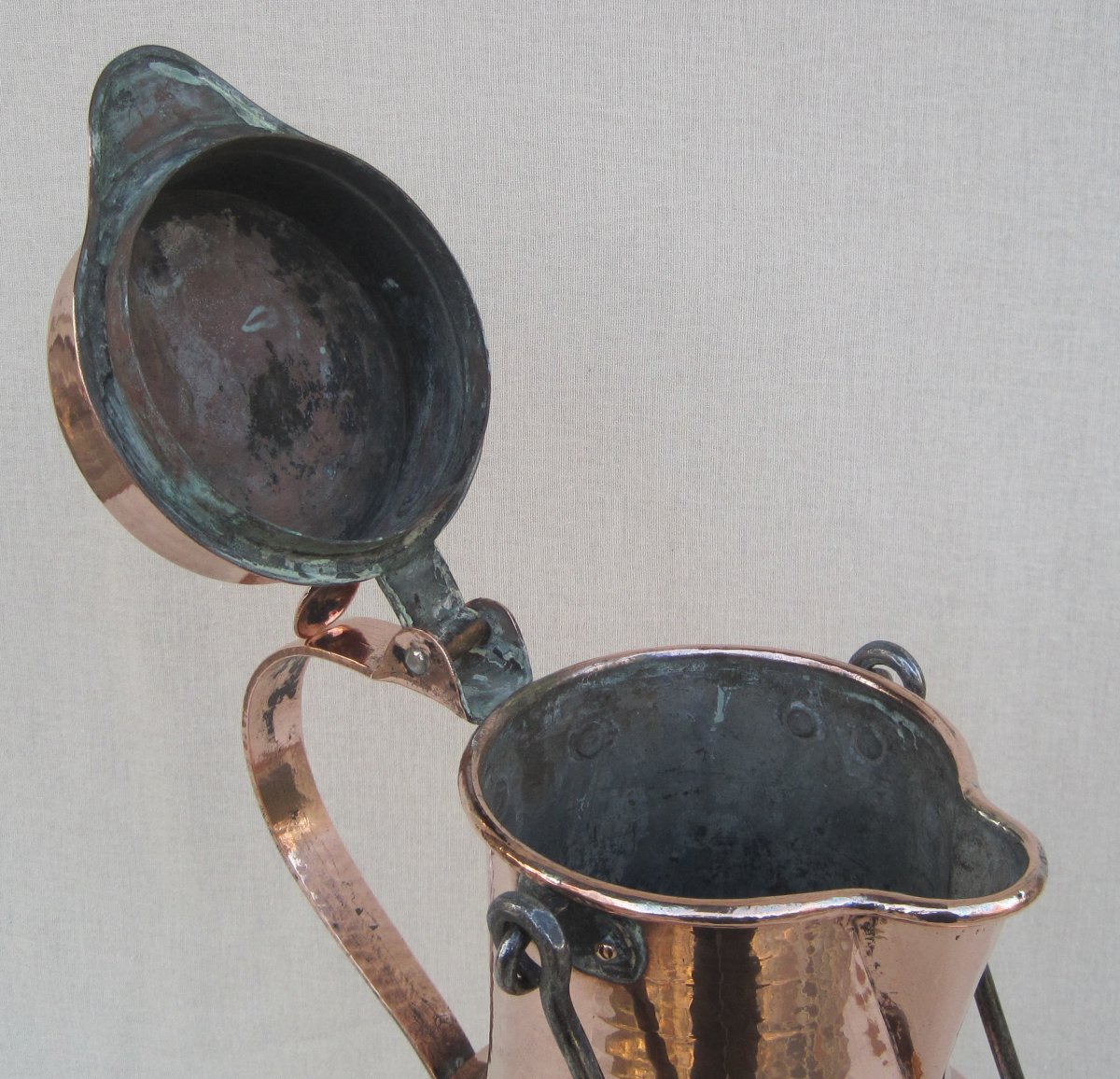 Great Copper Coquemar. Height: 40 Cm. Eighteenth Century-photo-7