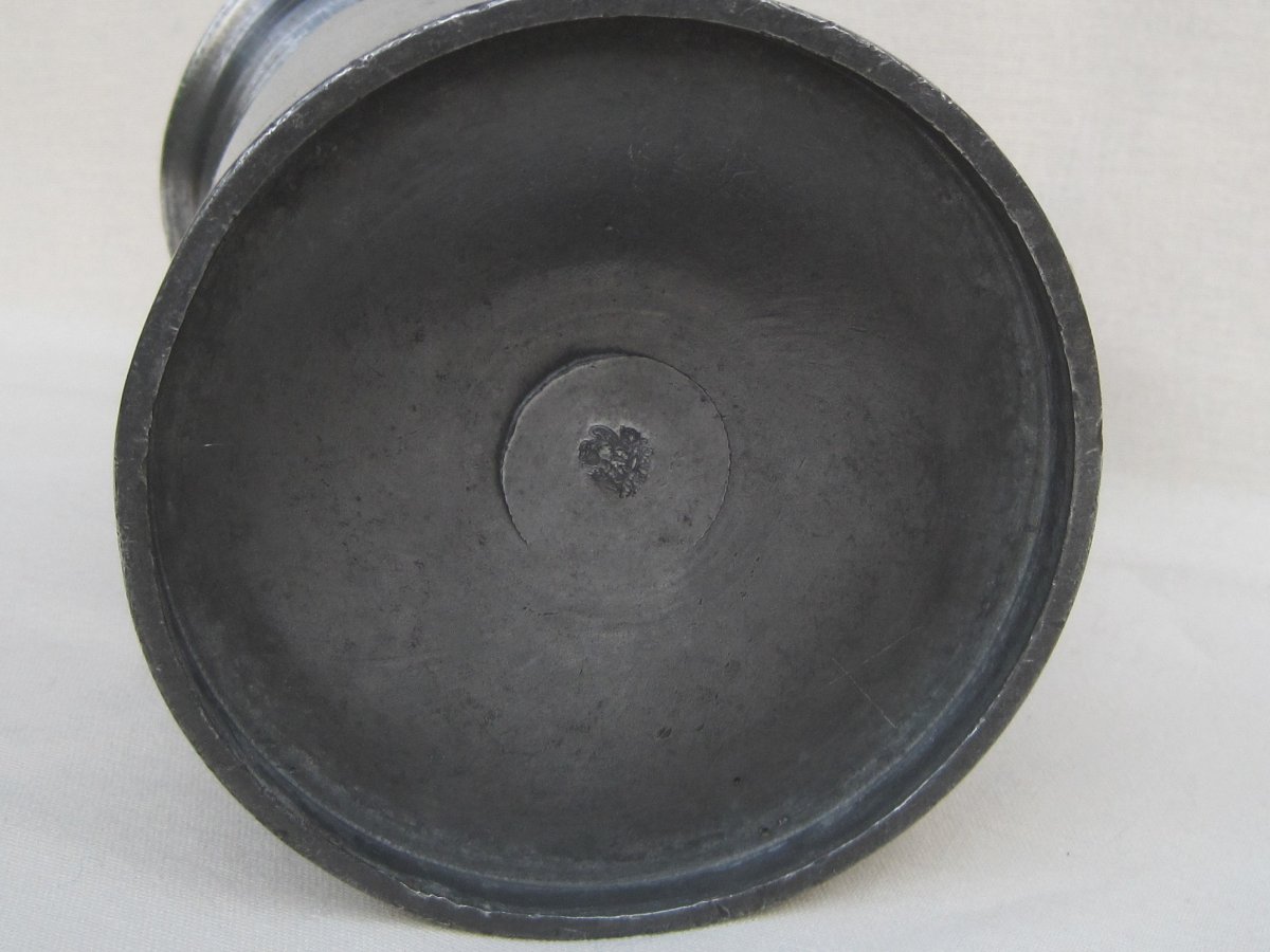 Mesure ouverte de 2 Litres, en étain. PARIS 1865.-photo-5