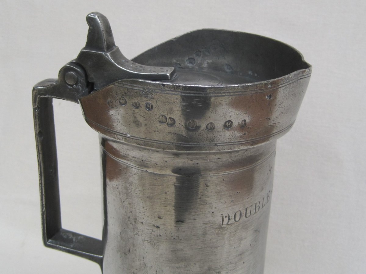 Measure Of 2 Liters, In Pewter. 19th Century.-photo-4