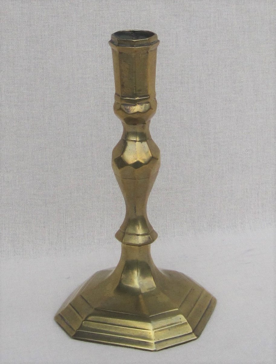 Brass Torch. 17th-18th Century.-photo-2