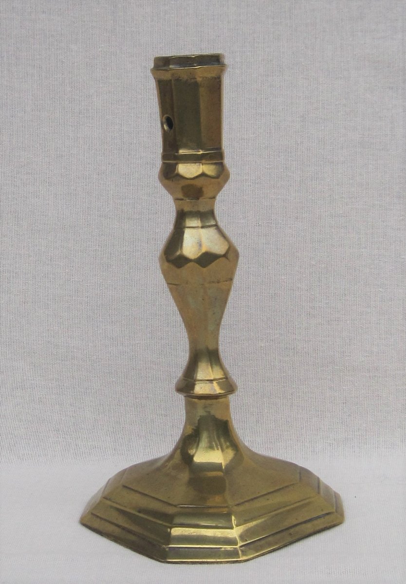 Brass Torch. 17th-18th Century.-photo-1