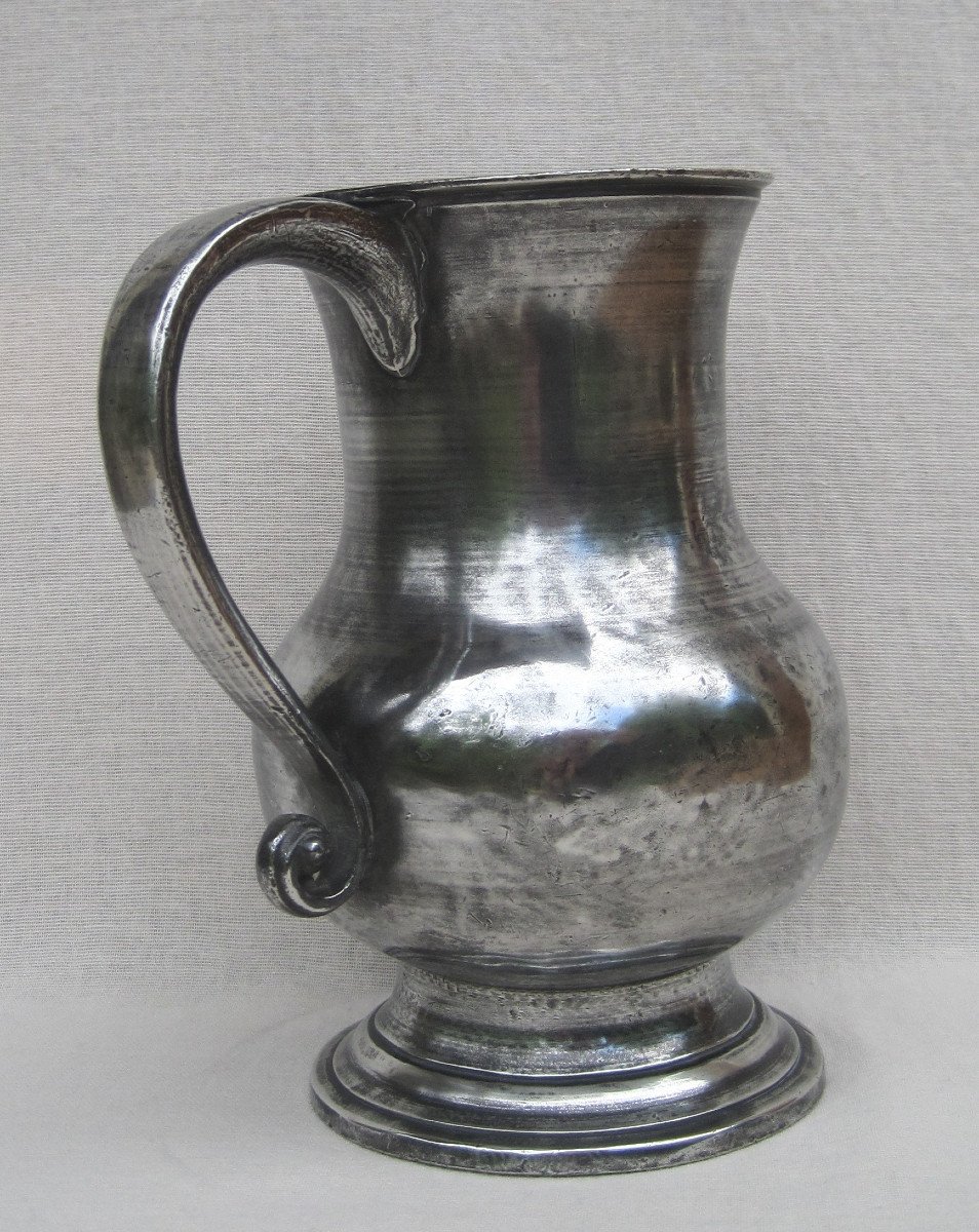 Water Jug, Pewter. Beginning Of The 19th Century.-photo-3