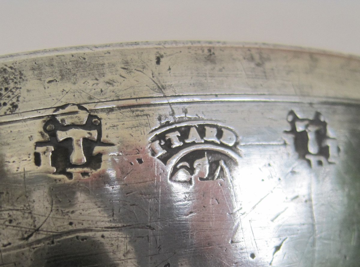 Covered Pewter Bowl. Paris 1735. XVIIIth C.-photo-4