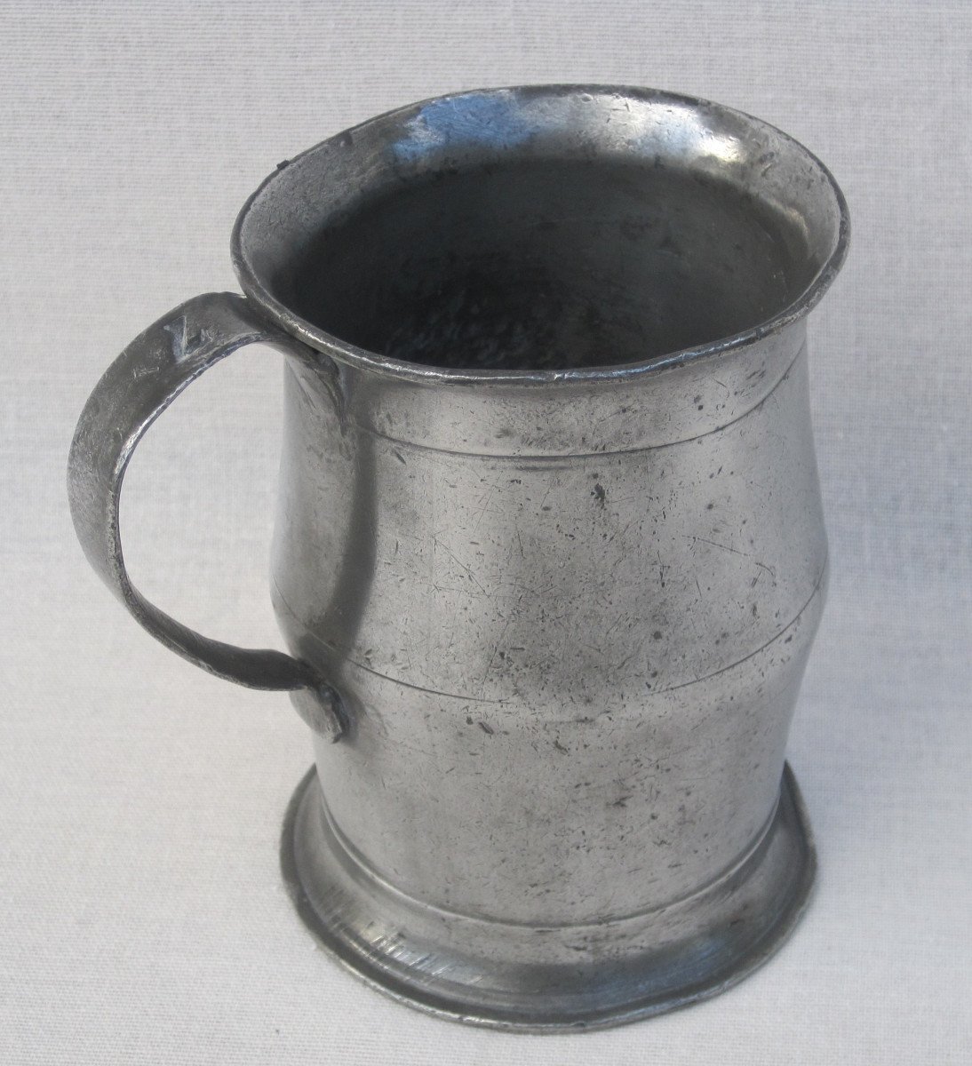 Pot à ration ou à tisane d’HÔTEL DIEU, en étain. XIXe s.-photo-2