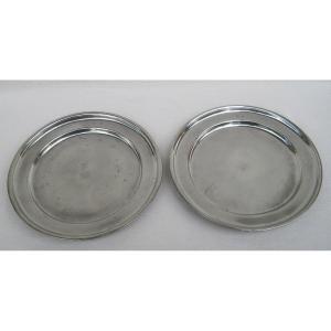 Pair Of Pewter Plates.