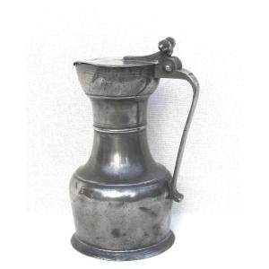 Pewter Pitcher. Vevey. 18th Century.