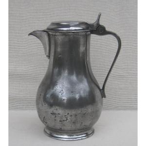 Pewter Pitcher. Lille. 19th Century.