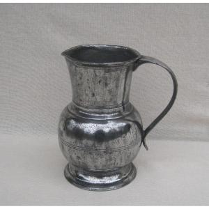 Water Pot, In Pewter. Angers? Late 18th Century.