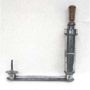 Diy Clyster Syringe, In Pewter. 19th Century. 