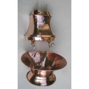 Wall Fountain, In Copper. 18th Century.