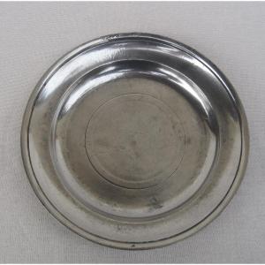 Pewter Plate. 18th-19th Century.