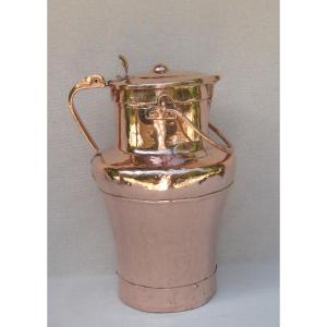 Large Beer Jug, In Copper. 18th Century.