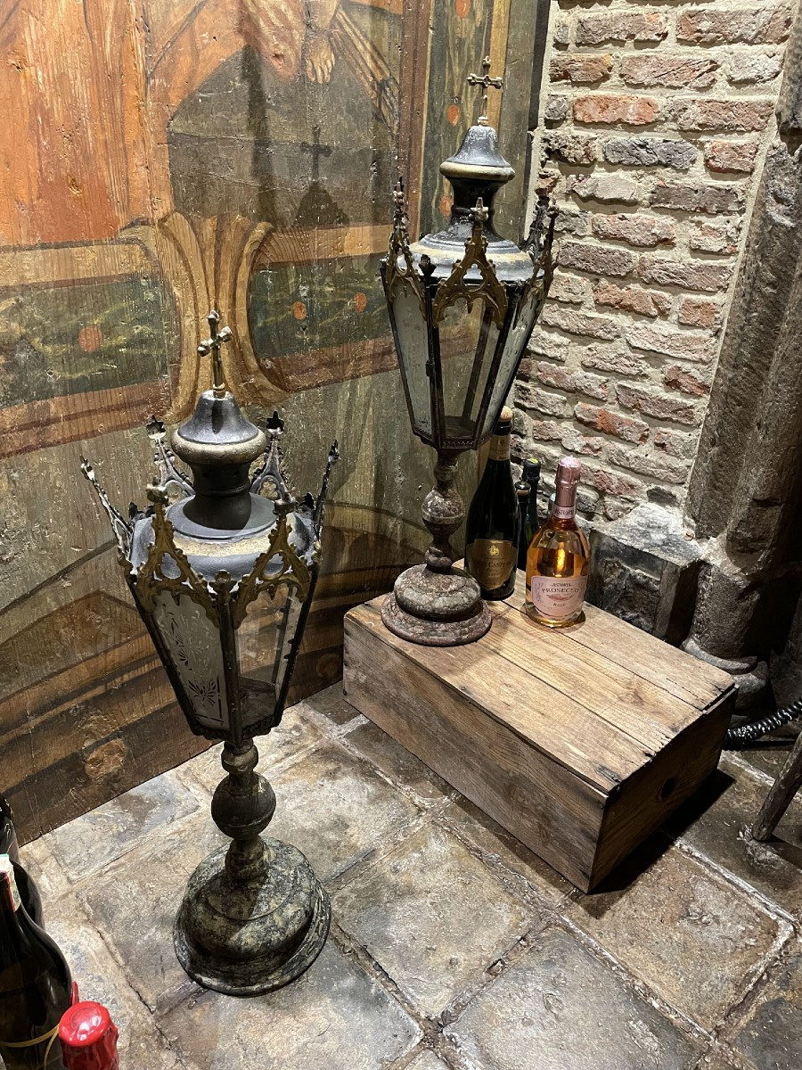 Lanternes antiques françaises 19ième siècle-photo-2