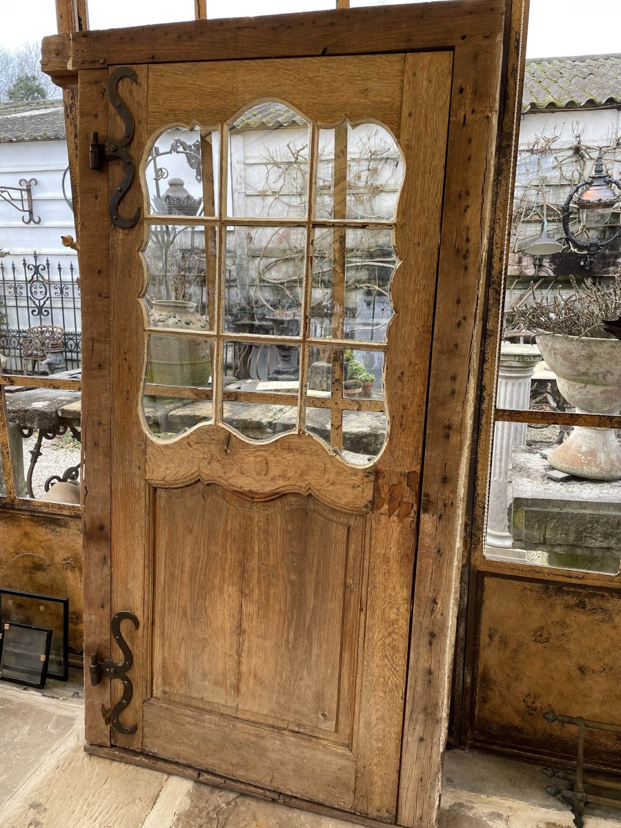 Porte intérieure antique en chêne 18ème siècle 