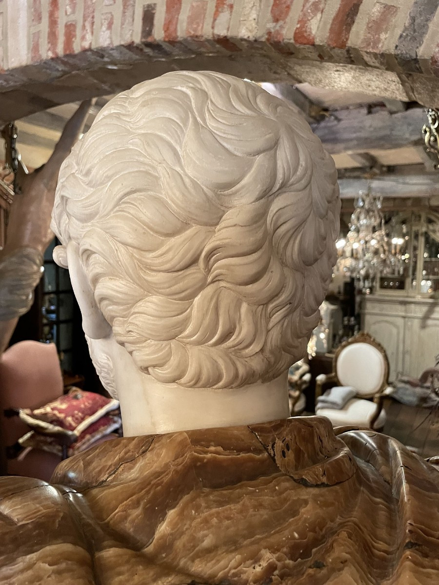 Bustes romains antiques en marbre, statues en marbre -photo-3