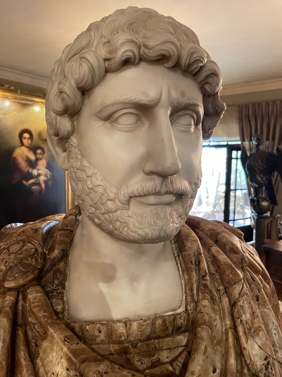 Bustes romains antiques en marbre, statues en marbre -photo-5