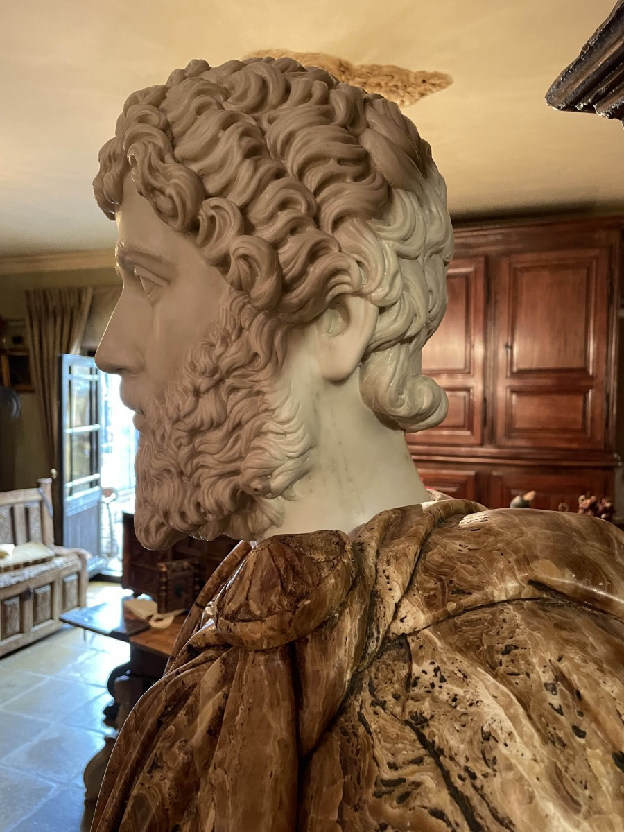 Bustes romains antiques en marbre, statues en marbre -photo-8