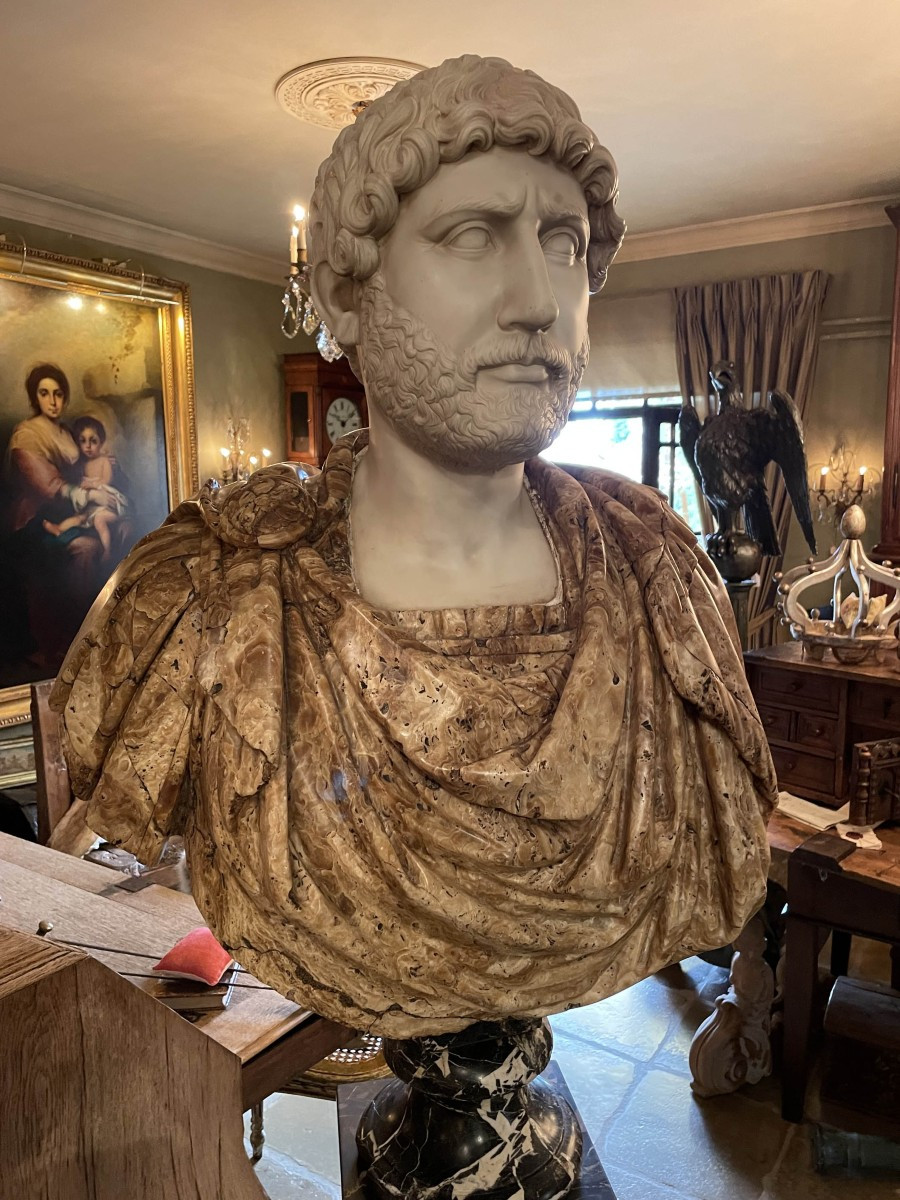 Bustes romains antiques en marbre, statues en marbre -photo-3