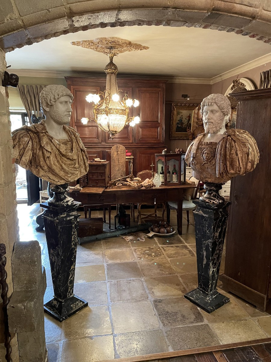 Bustes romains antiques en marbre, statues en marbre 