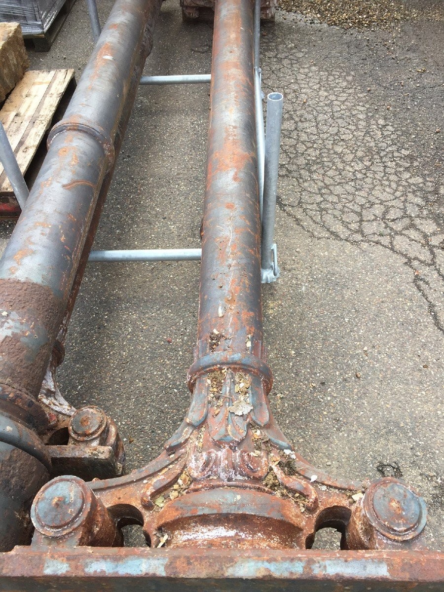 Rare Antique Cast Iron Columns-photo-2