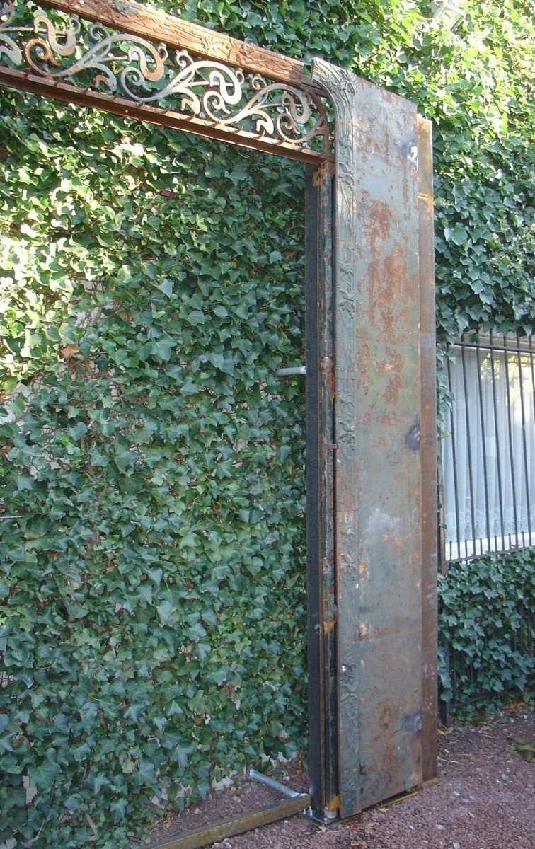 Entrance Gate Of Paris In Wrought Iron 19th -photo-3