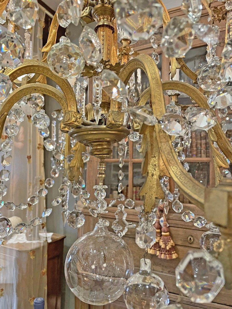 Lustre antique de château 19ième siècle-photo-1