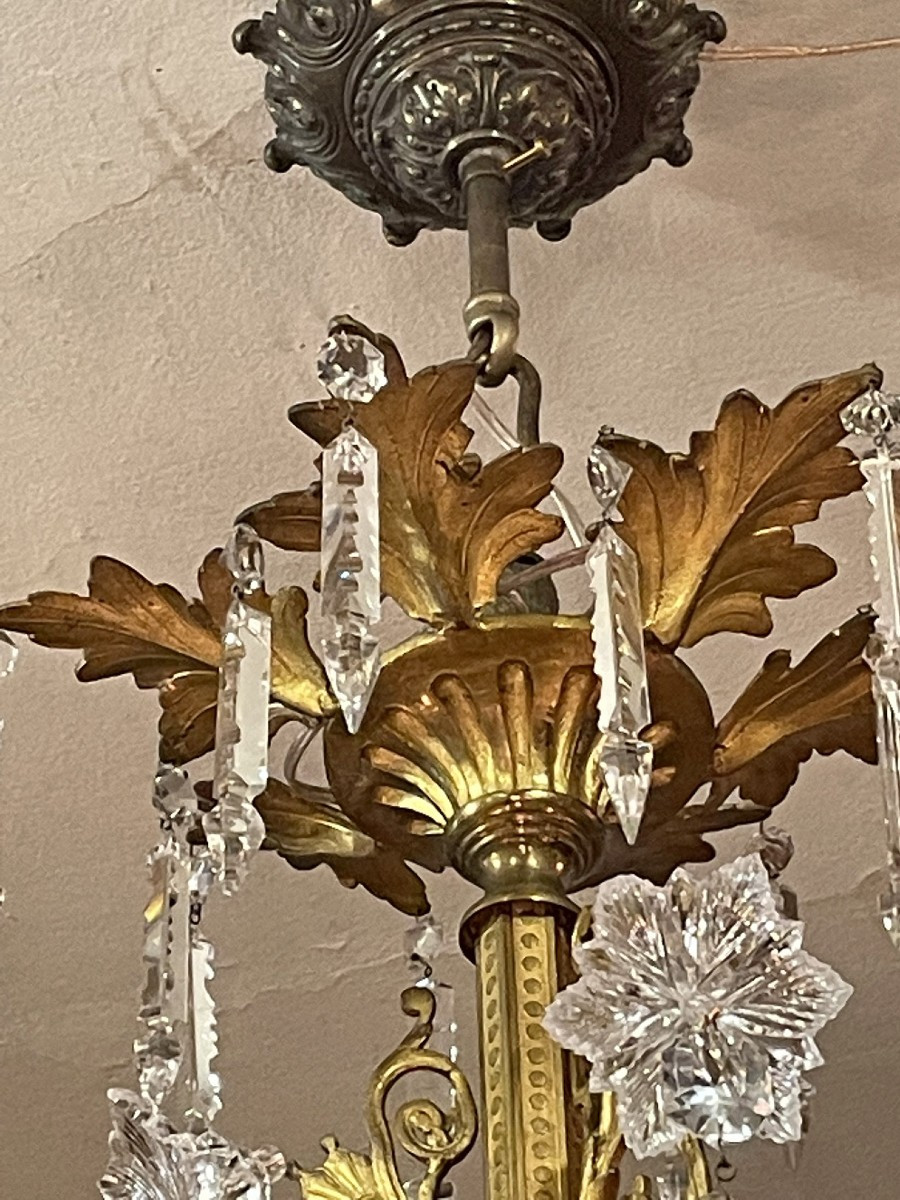 Lustre antique de château 19ième siècle-photo-4