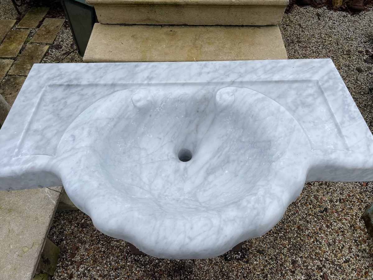 Italian Carrara Marble Sink