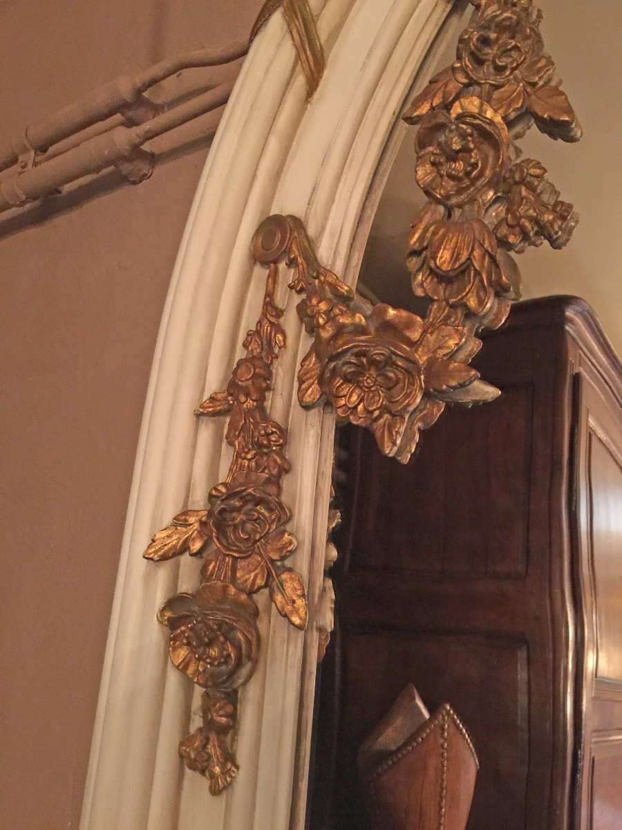 Antique Wall Mirror 19th Century-photo-4