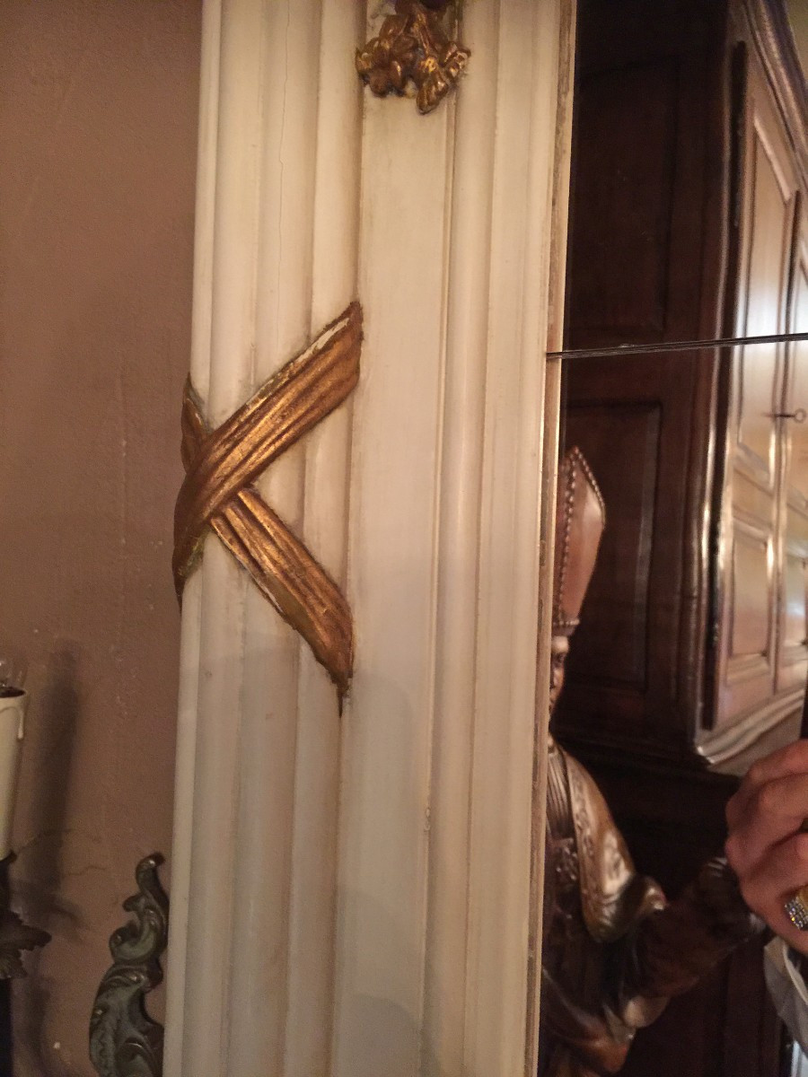 Antique Wall Mirror 19th Century-photo-3