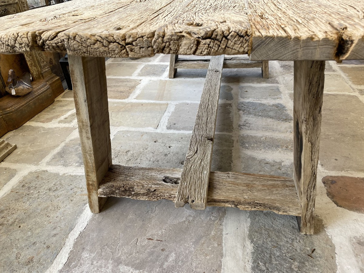 Table à manger fait sur mesure en chêne 18ème siècle-photo-2