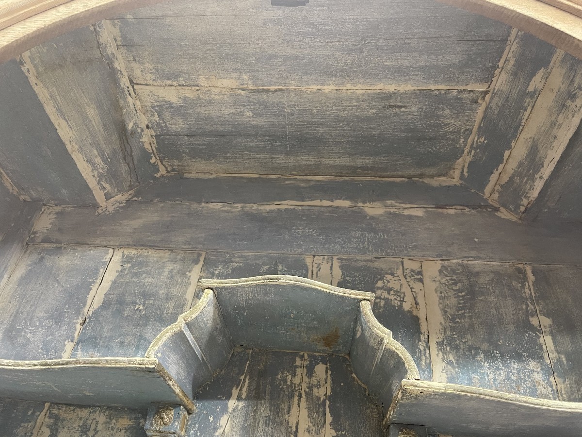 Antique Flemish Oak Display Cabinet-photo-6