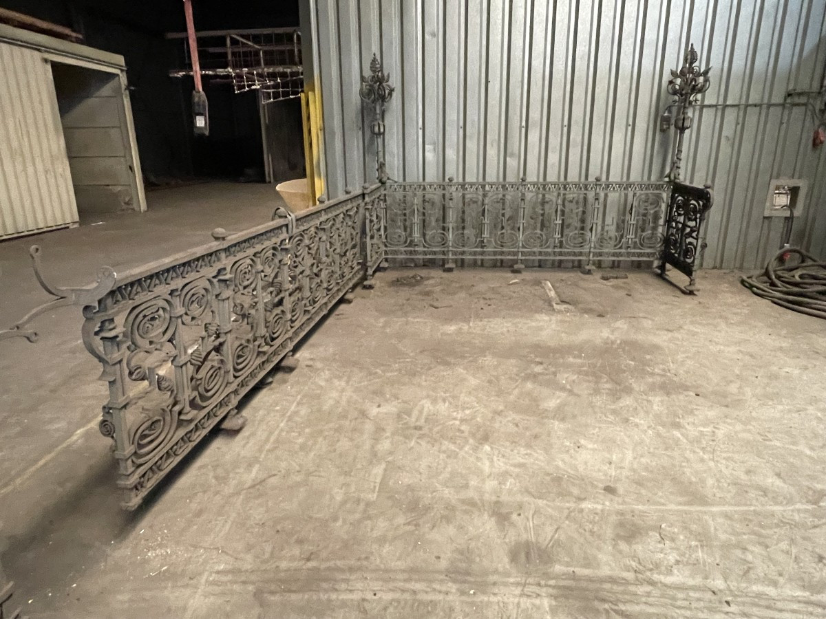 Antique Gothic Wrought-iron Balcony Railing, 20 Running Meters-photo-1