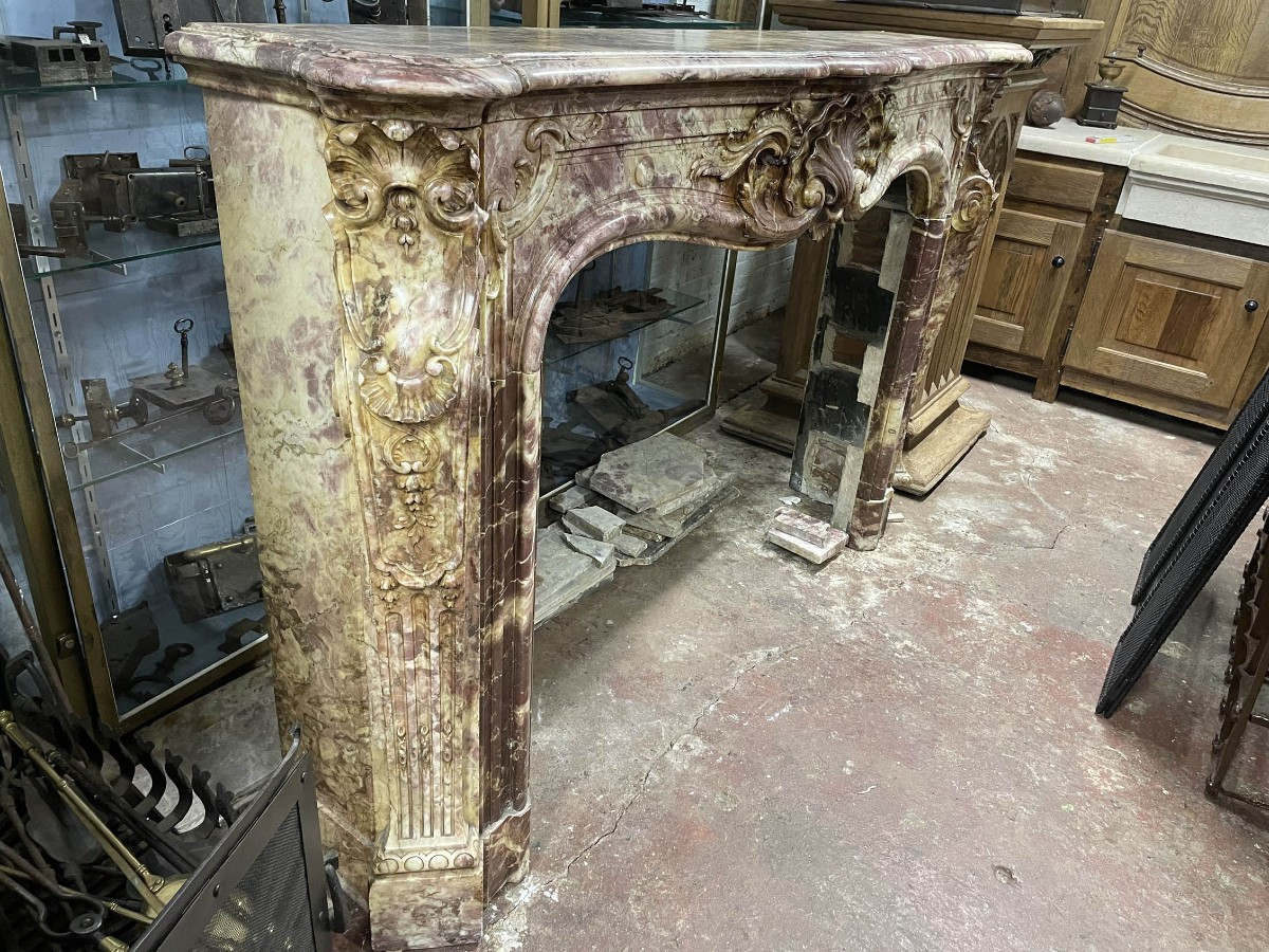 Antique Fireplace In Saint-rémy Marble-photo-1