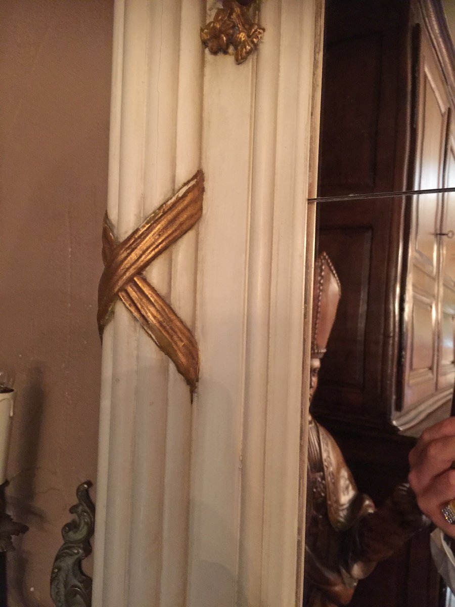 Antique Mirror, Antique Wall Mirror 19th Century-photo-3