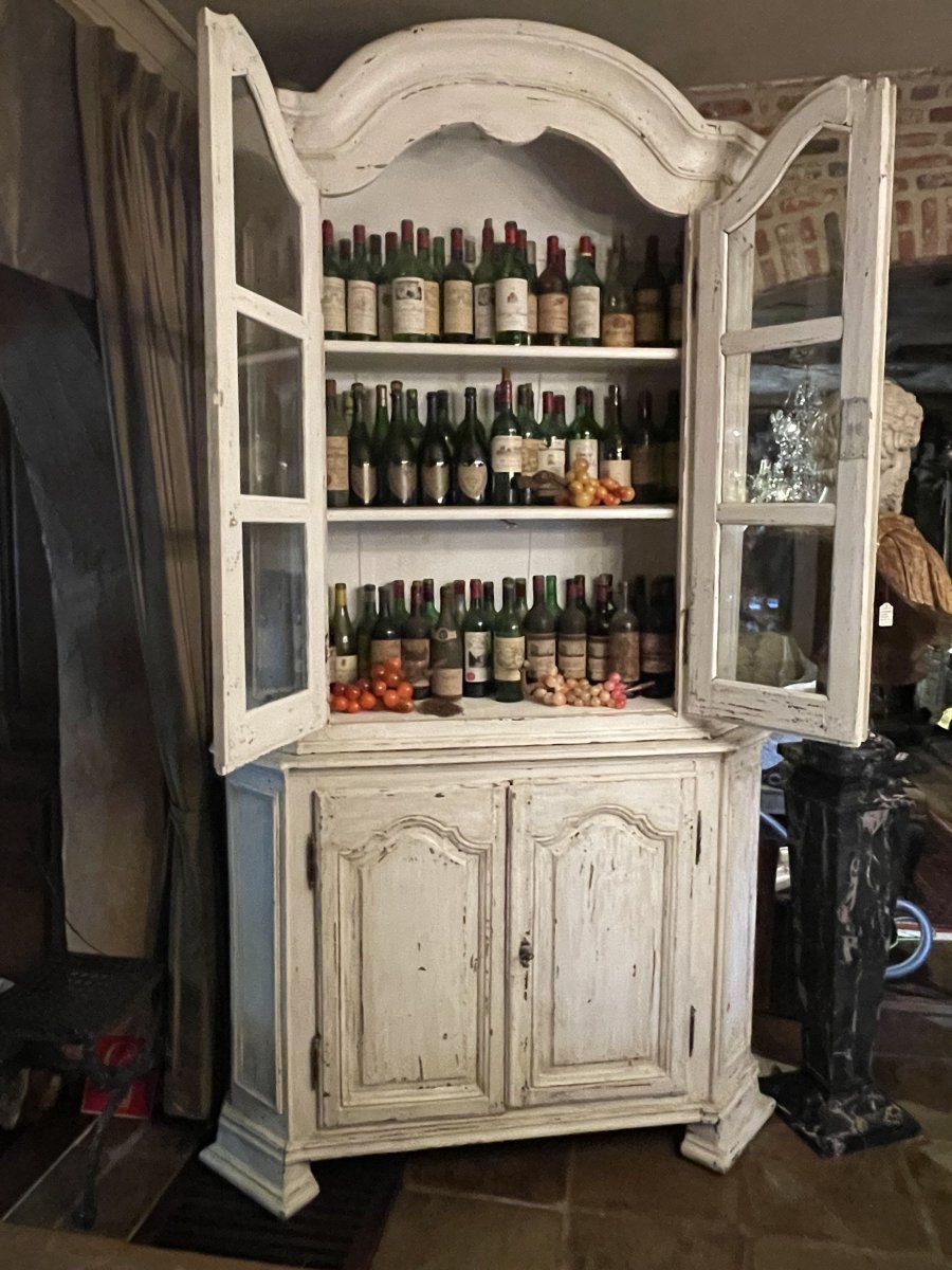Antique Flemish Pitch Pine Display Cabinet-photo-4