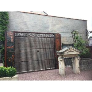 Porte d'entrée de Paris en fer forgé 19ème siècle  