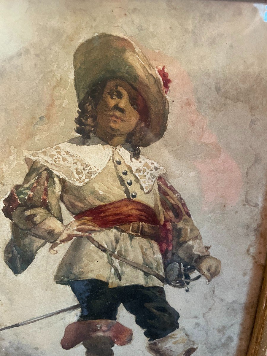  Aquarelle d'Arturo Bianchi (1856-1939)-photo-2