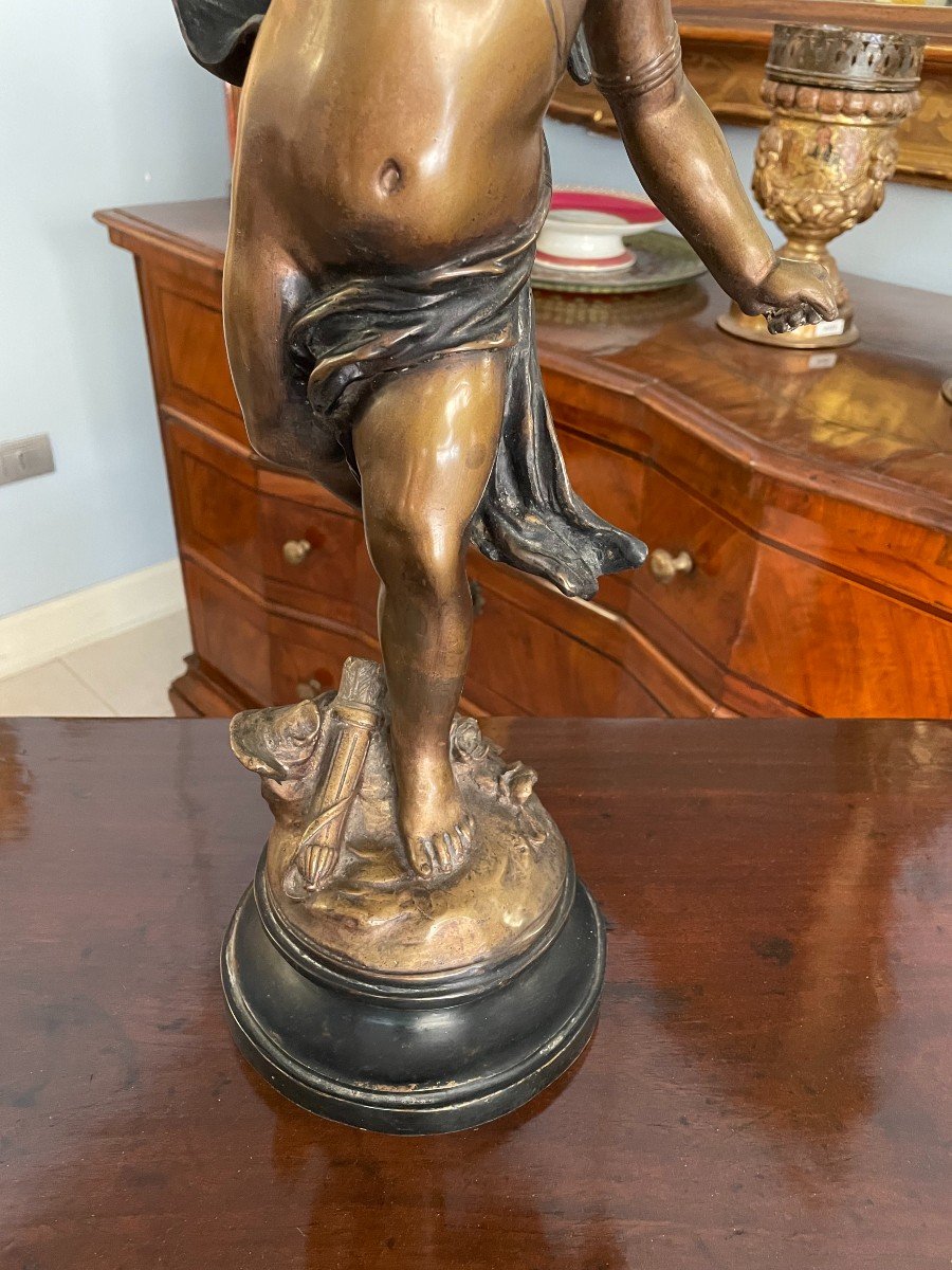  Cherub In Bronze Jean-louis Grégoire (paris 1840- 1890)-photo-3
