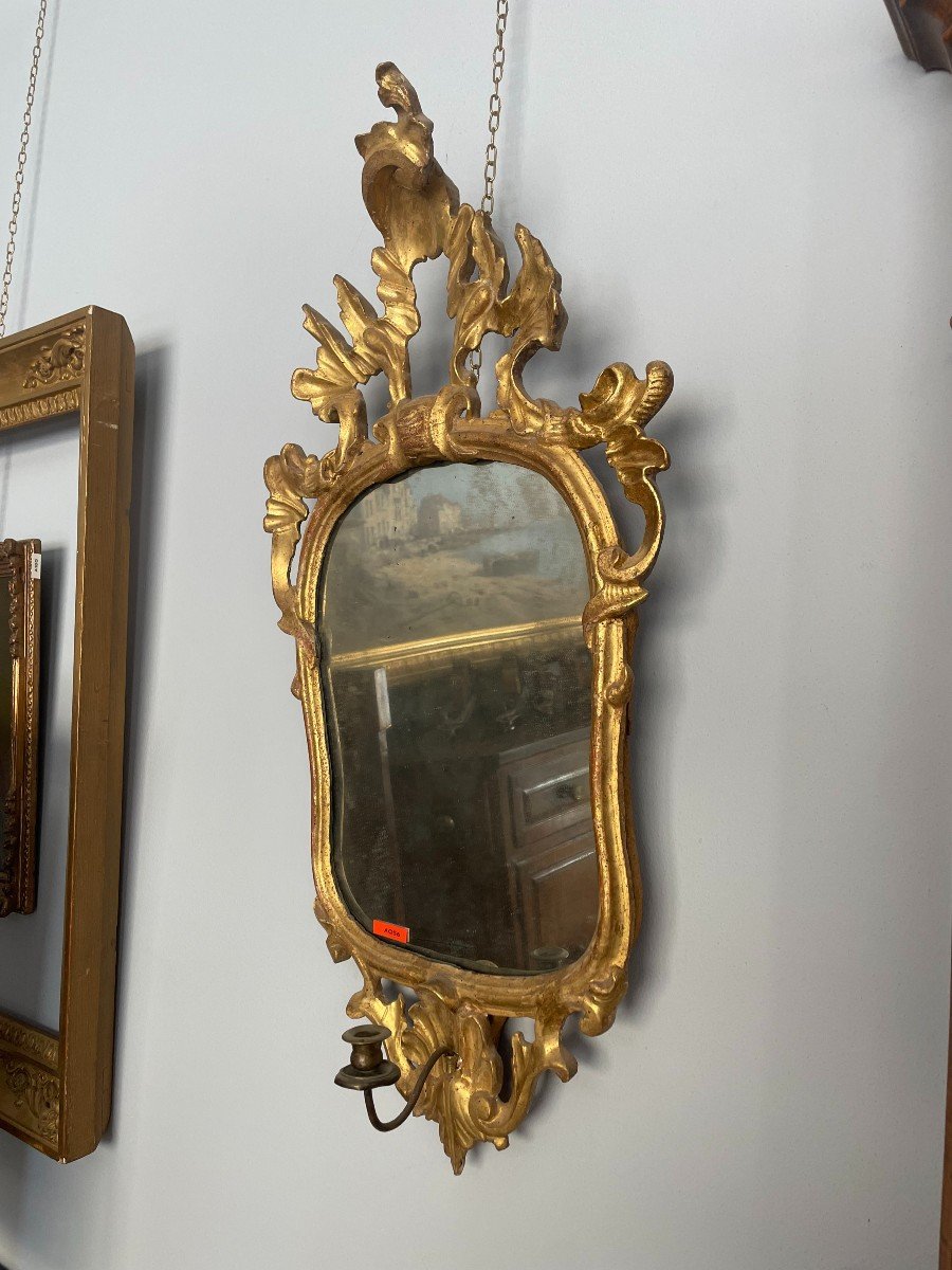 Set Of Four Carved And Gilded Louis XV Lombard Venetian Mirrors-photo-4