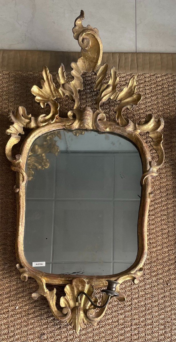 Set Of Four Carved And Gilded Louis XV Lombard Venetian Mirrors-photo-6