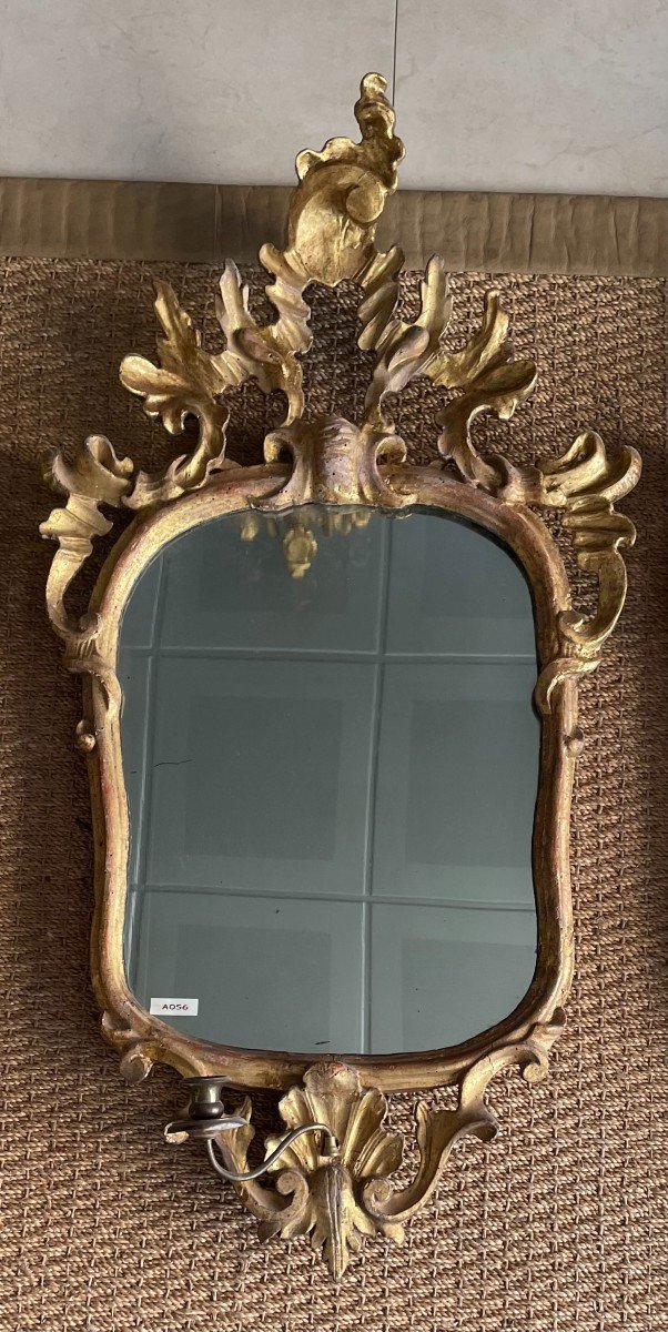 Set Of Four Carved And Gilded Louis XV Lombard Venetian Mirrors-photo-7