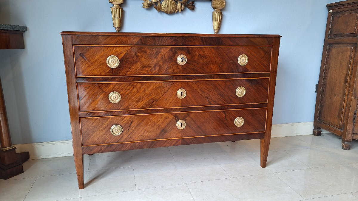 Commode Directoire Lombarde du début du XIXe siècle.-photo-3