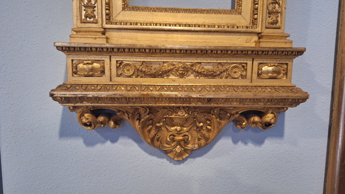 A Carved And Gilded Renaissance-style Newsstand Frame From The 19th Century.-photo-3